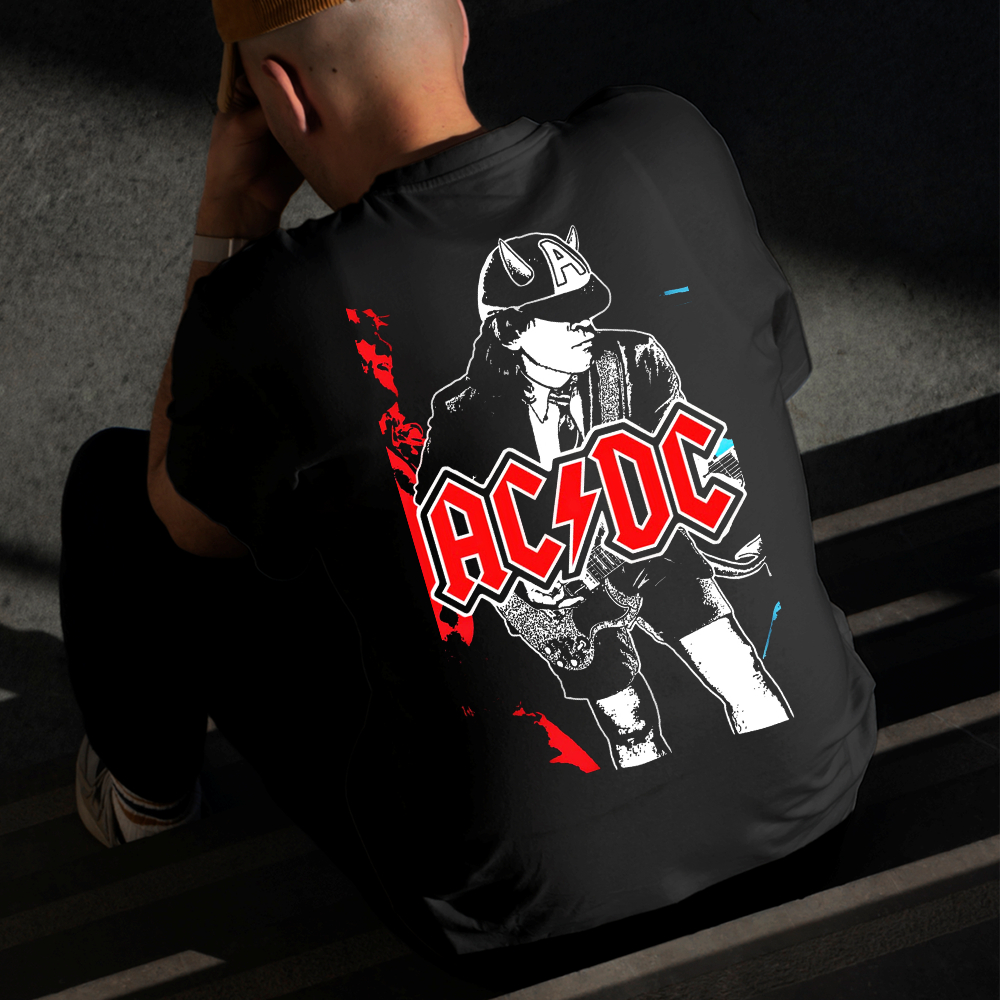Camiseta Masculina Estampada Guitarra 100% Algodão Estilo Conforto Diário Do Tamanho P ao GG