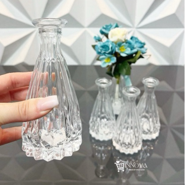 Kit Vaso de Vidro Decorativo Diamante para Casamento 100ml em Oferta na Shopee