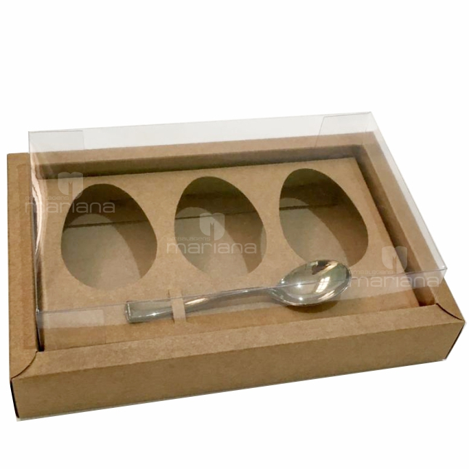 Caixa para 3 Ovos De Colher 50g 10 Unidades em Oferta na Shopee