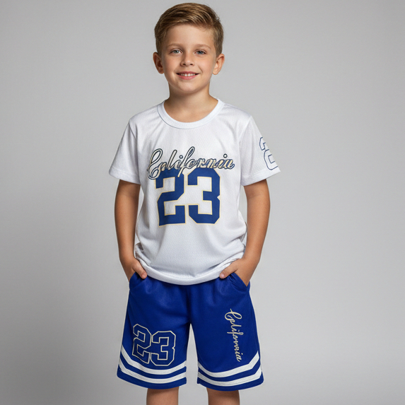 Roupa Menino Infantil Juvenil 2 Peças Masculina Bermuda Short E Camisa Blusa Estampada