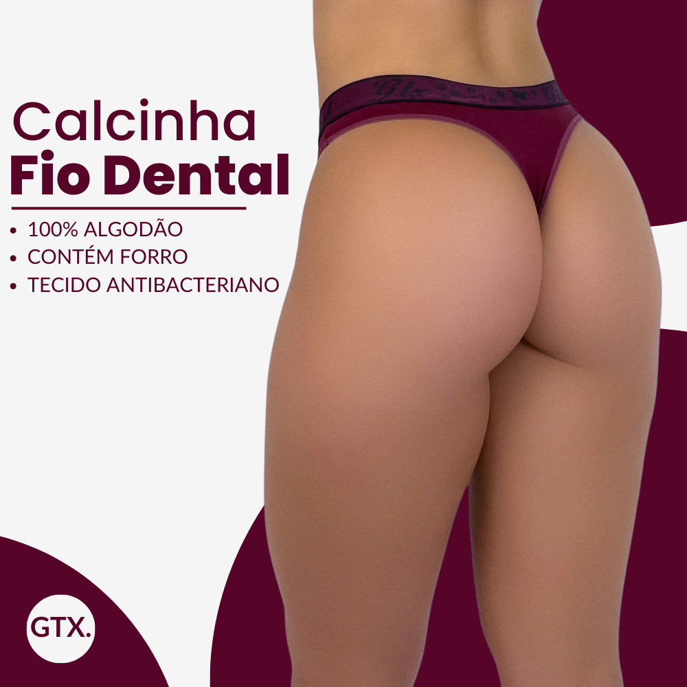 Kit 5 ou 10 Calcinhas Fio Dental Cós Alto Calcinha de Algodão Lingerie em Oferta na Shopee