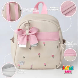 Bolsa Mochila Costa Maternidade Menino Menina Luxo Mamãe e Bebê Impermeável Multifuncional Fraldas