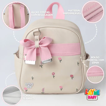 Bolsa Mochila Costa Maternidade Menino Menina Luxo Mamãe e Bebê Impermeável Multifuncional Fraldas