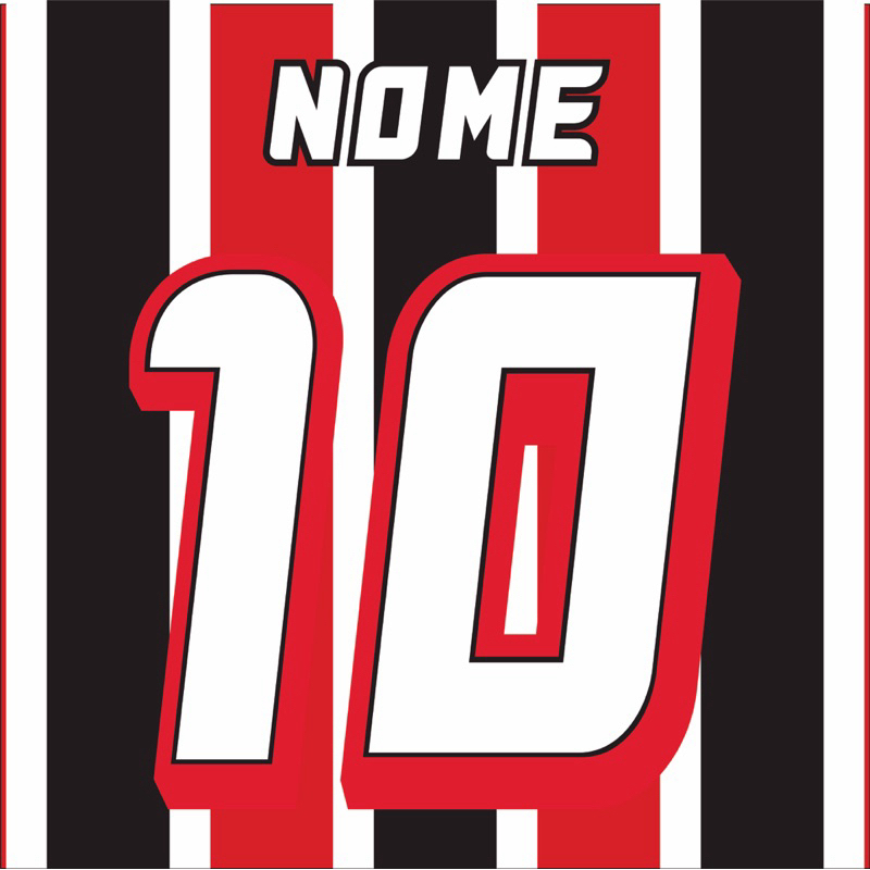 Personalização Nome e Número Termocolante Para camisa de time Spo em Oferta na Shopee