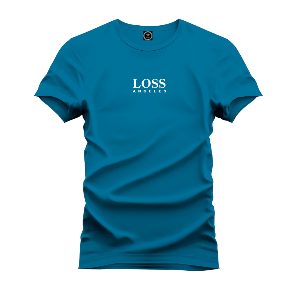 CAMISETA MASCULINA ALGODÃO PREMIUM ESTILO CASUAL LOSS ANGELES