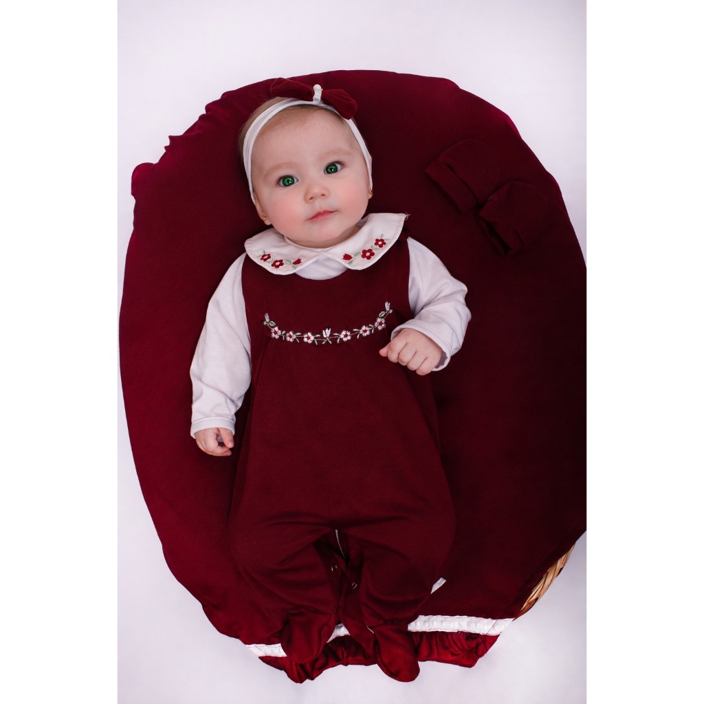 Saída Maternidade Menina Bela Ramos 05 Peças Roupa de Bebê Menina em Oferta na Shopee
