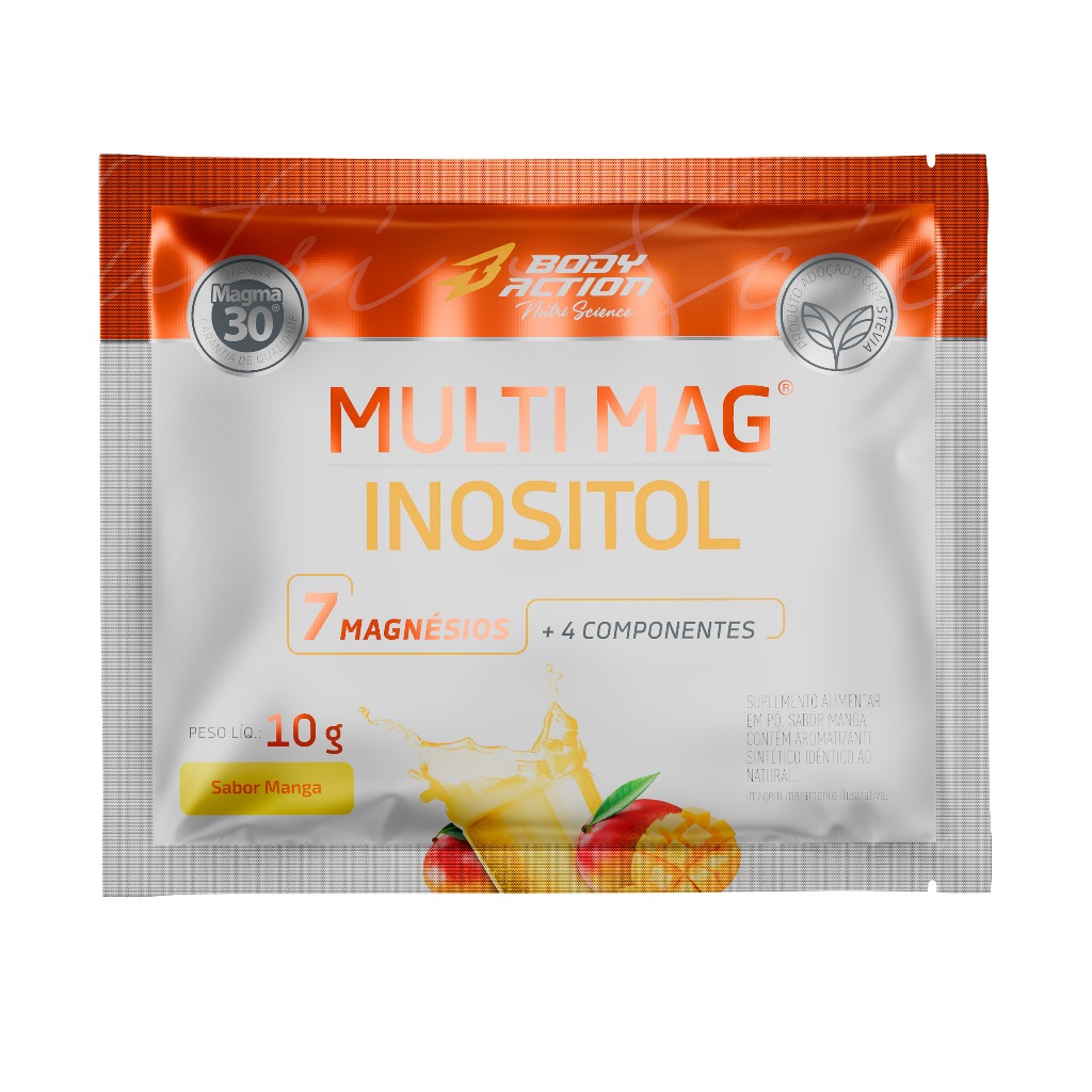 Multi Mag Inositol 7x Magnésios Sachê Dose Única 10g Bodyaction em Oferta na Shopee