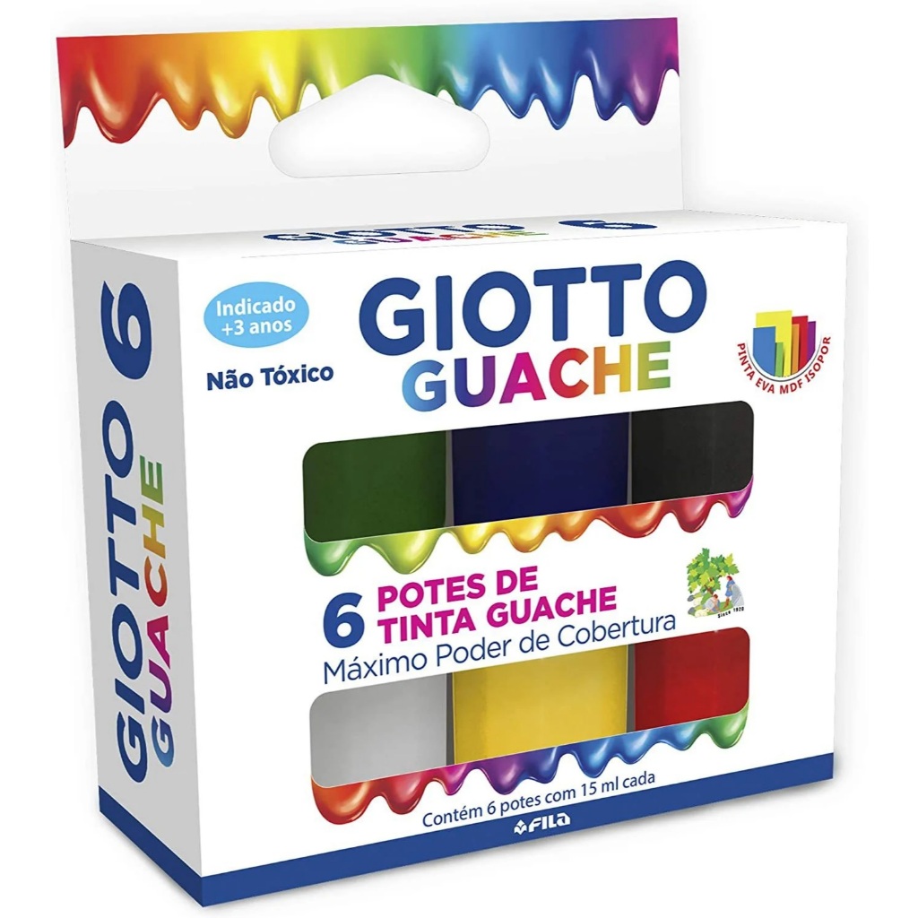 Tempera Guache com 06 cores 15ml - Giotto