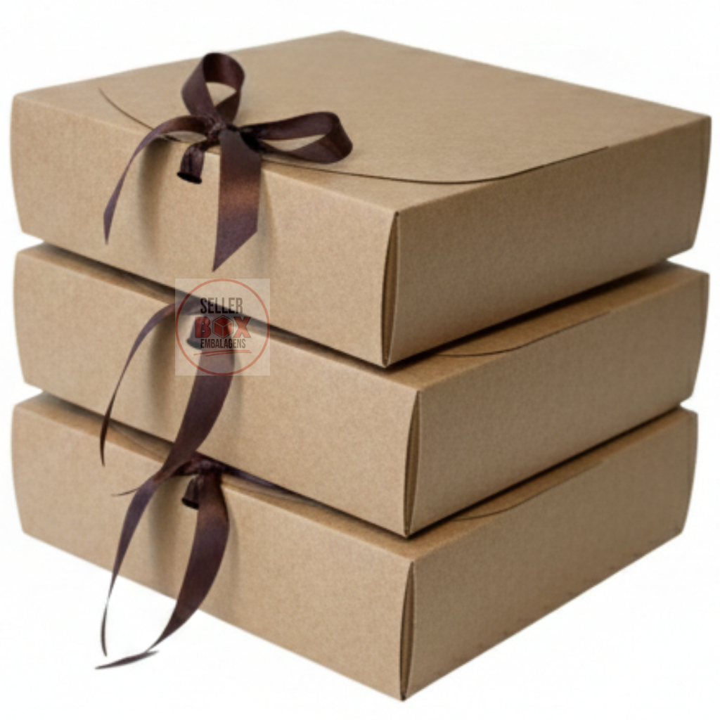 Caixa de presente tamanho grande 25x20x8cm caixinha ideal para convite do padrinhos casamento e bebê em Oferta na Shopee