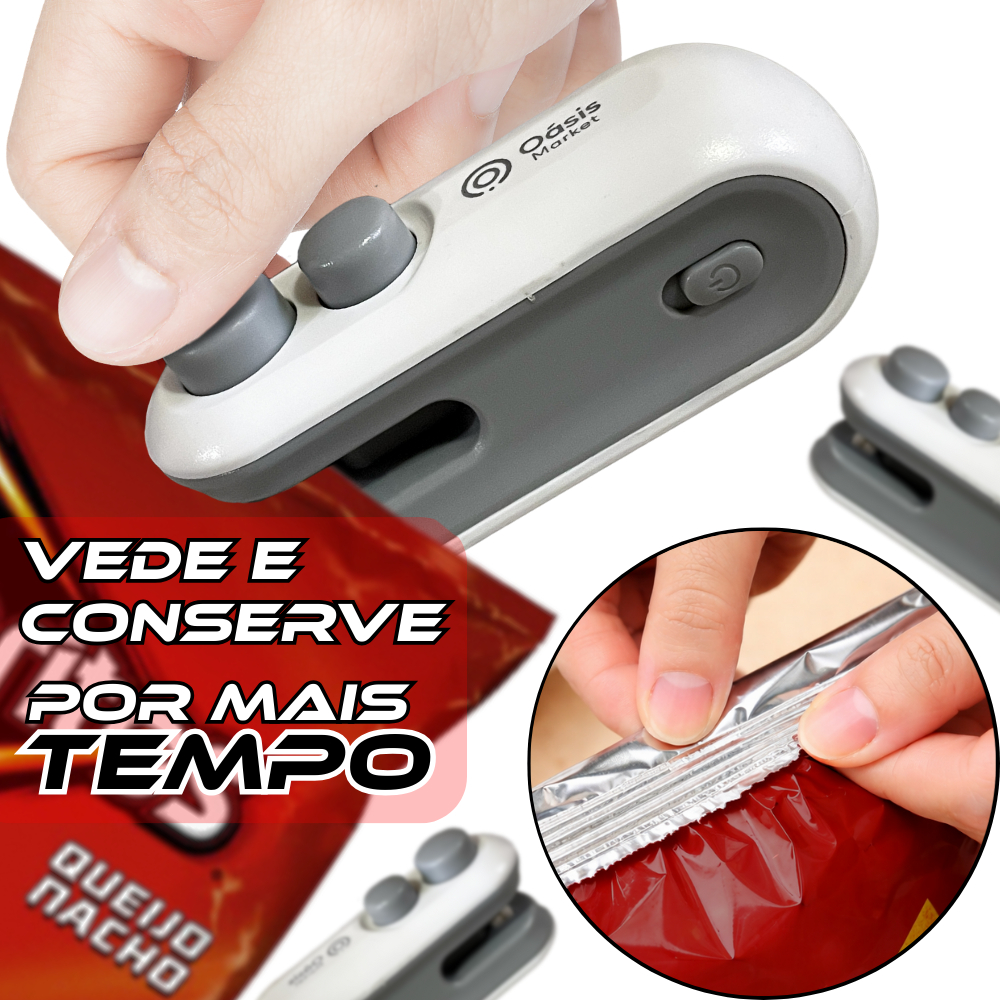 Mini Seladora Térmica Portátil para Embalagens – Lacre Sacos Plásticos