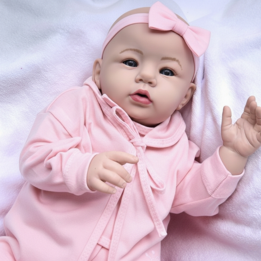 Bebê Reborn Boneca Recém Nascida Abigail De Olhos Fechados 100% Em Silicone Envio Imediato