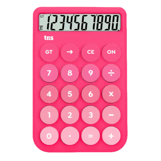 Calculadora Holic All Rosé - 10 Dígitos - Caixa C/1 un – Tris em Oferta na Shopee