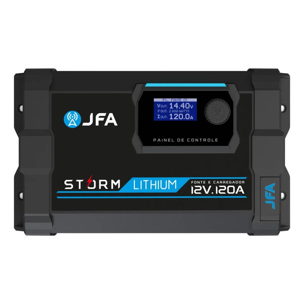 Fonte Carregador JFA 120A Storm Lithium Bateria Litio Bivolt