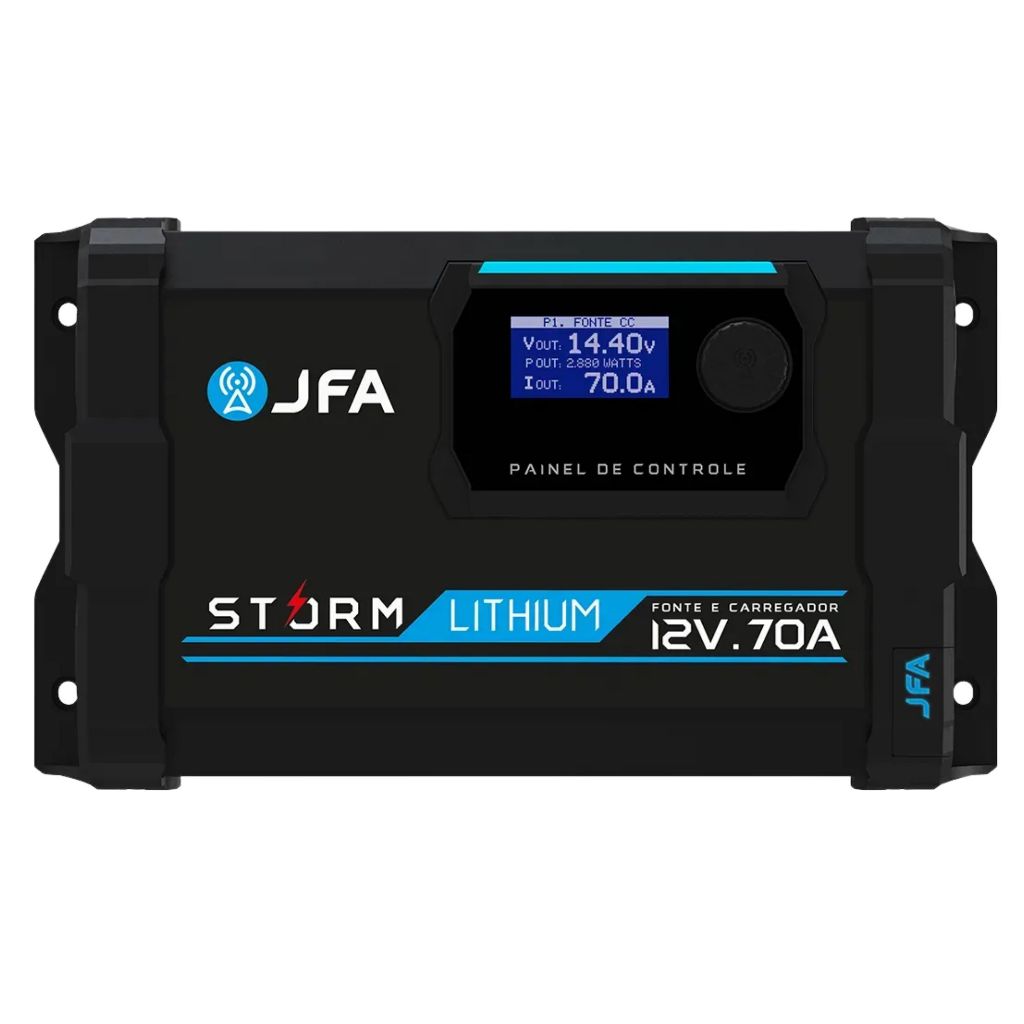 Fonte Carregador JFA 70A Storm Lithium Bateria Lítio Bivolt em Oferta na Shopee