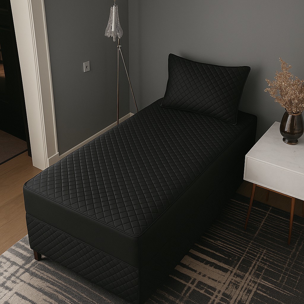 Kit Capa de Colchão Impermeável Solteiro Premium com Matelado e Elástico Completo