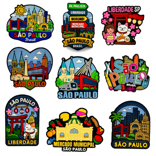 Ímãs de Geladeira Emborrachados São Paulo