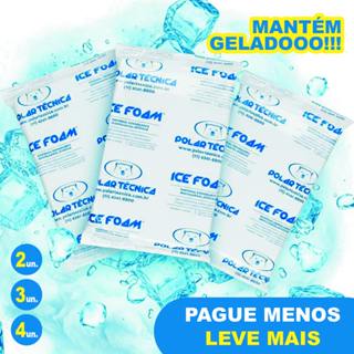 ICE FOAM 1050g COM 2 3 4 GELO REUTILIZÁVEL MANTÉM GELADA BEBIDAS VACINAS ALIMENTOS SORVETES em Oferta na Shopee