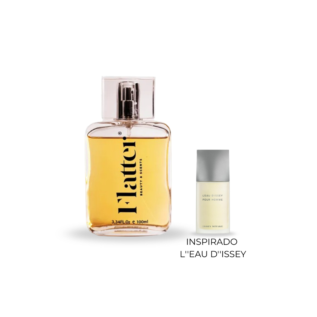 Perfume Masculino Flatter Iucam 100mL Amadeirado Aquatico Cipreste Tabaco Geranio Almiscar