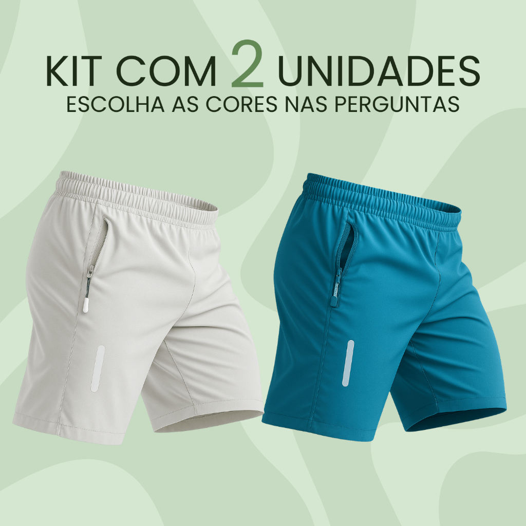 Kit 2 Bermuda Masculino Academia Corrida Futebol Treino Praia Verao Short Masculina Academia Dry Fit Fresca