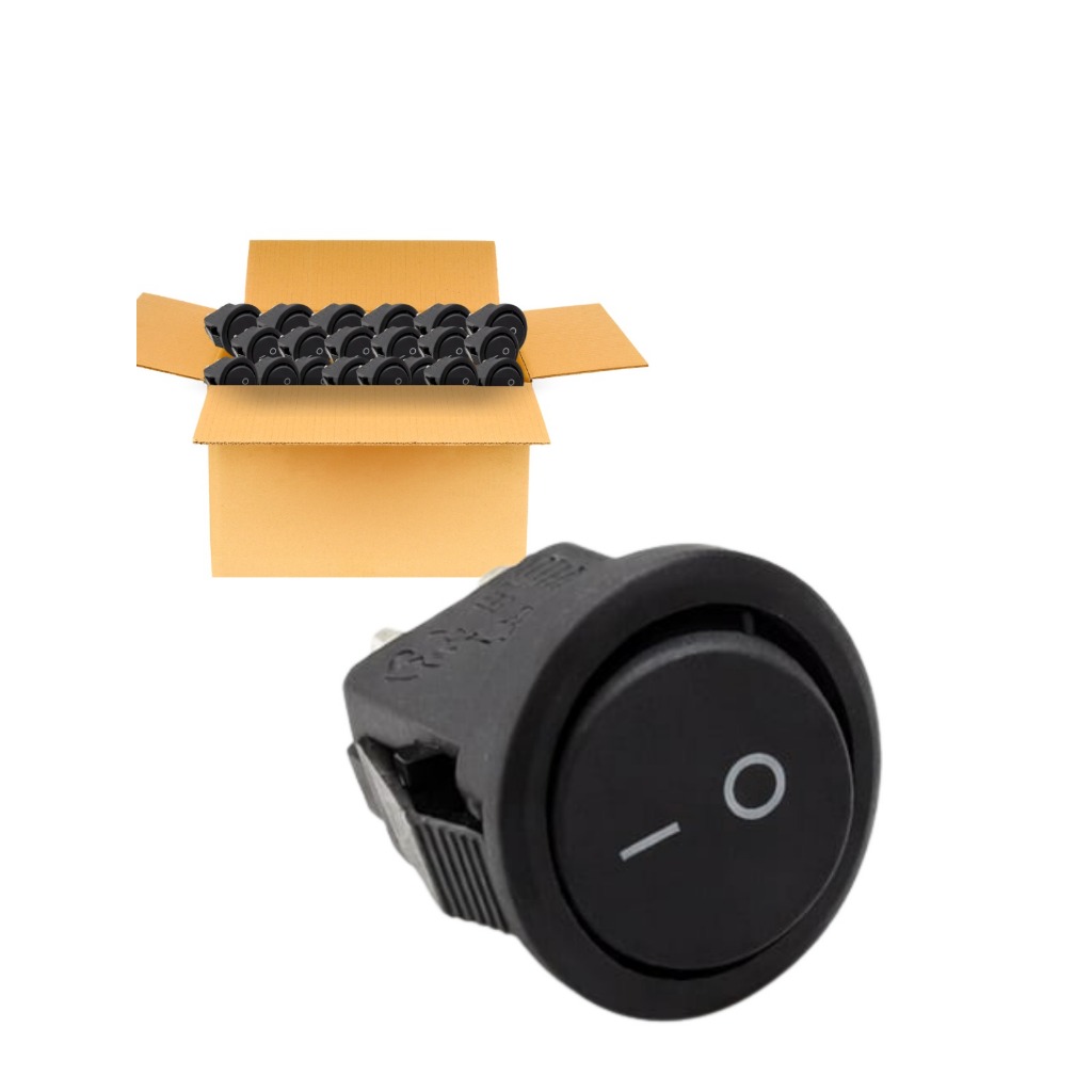 50pcs Mini Chave Gangorra Redonda Liga Desliga Tic Tac Preta Preto em Oferta na Shopee