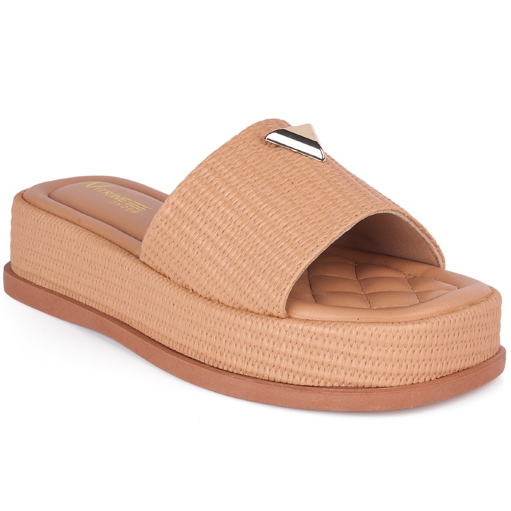 Tamanco Feminino Vitrine shoes Sandália Flatform Chinelo Confortável