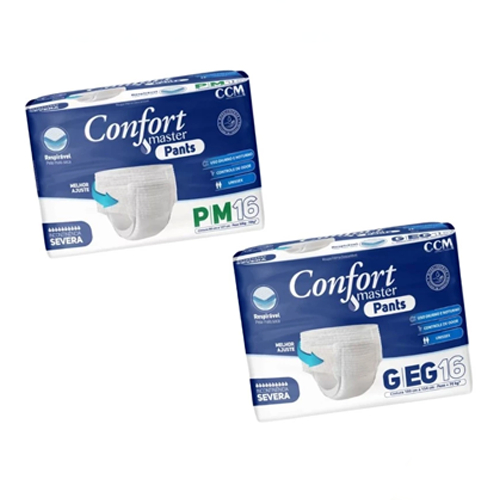 Fralda Pants Geriátrica Adulto Confort Master Pants G/EG ou P/M 16 Unid em Oferta na Shopee