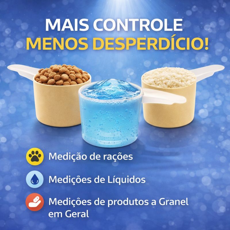 Scoop Medidor Dosador transparente 50g / 50ml – Colher Medidora para Líquidos, Grãos e Mantimentos em Oferta na Shopee