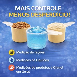 Scoop Medidor Dosador transparente 50g / 50ml – Colher Medidora para Líquidos, Grãos e Mantimentos em Oferta na Shopee