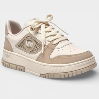 Tênis Via Marte Casual Logo Lateral Feminino - Off White e Bege em Oferta na Shopee