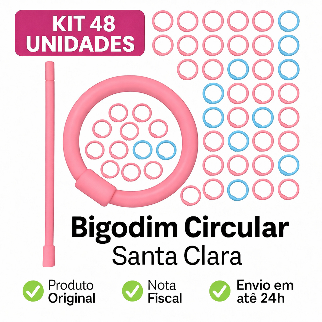 Kit 48 Bigodim Bigodinho Circular Santa Clara Nº1 Nº2 Nº3 – Santa Clara em Oferta na Shopee
