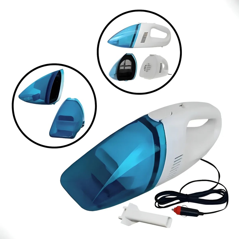 Aspirador De Pó Automotivo Portátil 12v 60w cabo 1 metro + extensão 12V 2 metros