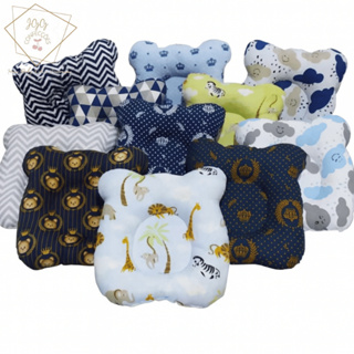 Travesseiro Anatômico para Bebê em Tecido Algodão Estampado com Orelhinhas em Oferta na Shopee