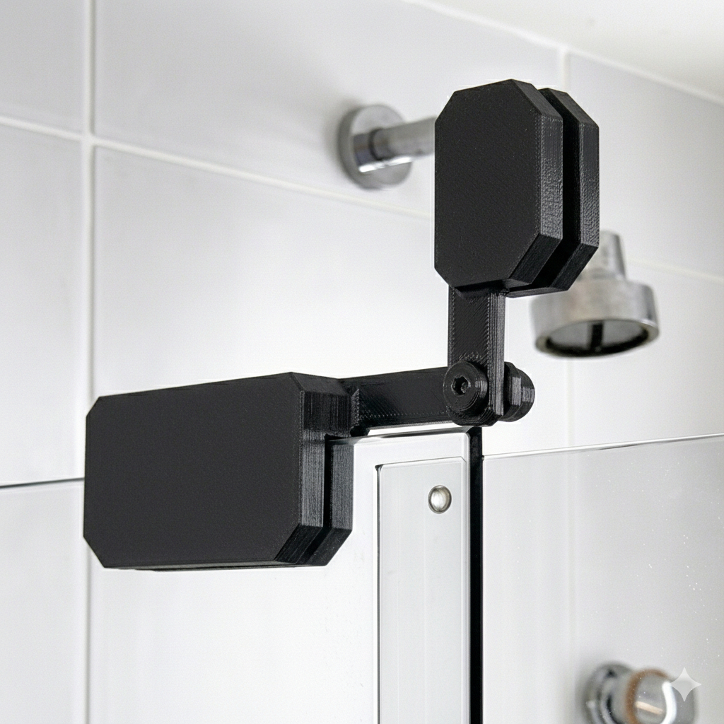 Trava para Porta de Box de Vidro Temperado 8mm – Evita Abertura Indesejada Durante o Banho em Oferta na Shopee