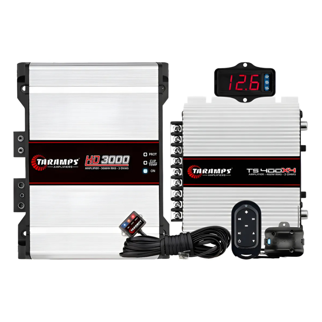 Kit Modulo Taramps Hd3000 + Ts400 + Voltimetro + Controle em Oferta na Shopee