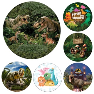 Capa Tecido Painel Redondo 50cm Sublimado Veste Fácil Elástico Decoração Festa Dinossauro em Oferta na Shopee