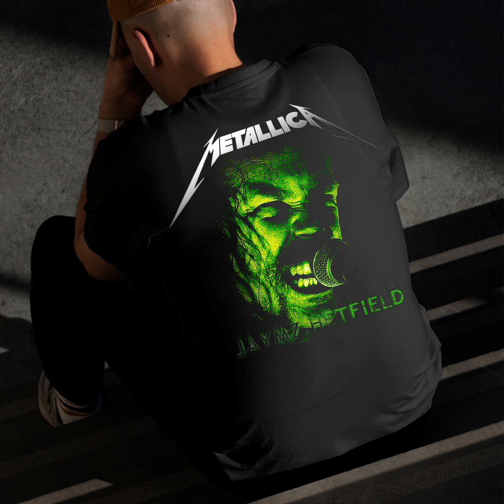 Camiseta Masculina Estampada Metallica Cantor 100% Algodão Estilo Conforto Diário Do Tamanho P ao GG