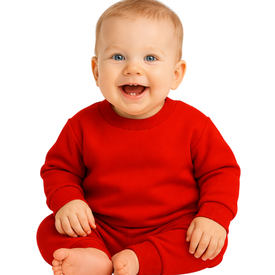 Conjunto Bebe Moletom Flanelado Infantil Sem Estampa