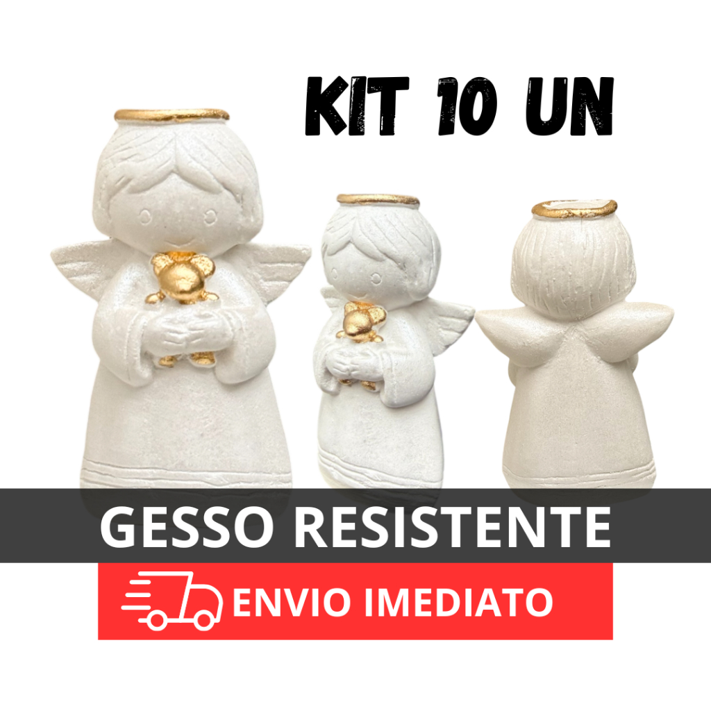 Kit 10un Mini Anjo Com Ursinho Para Lembrancinha Batizado Decorativo 7cm Artigos Religiosos em Oferta na Shopee