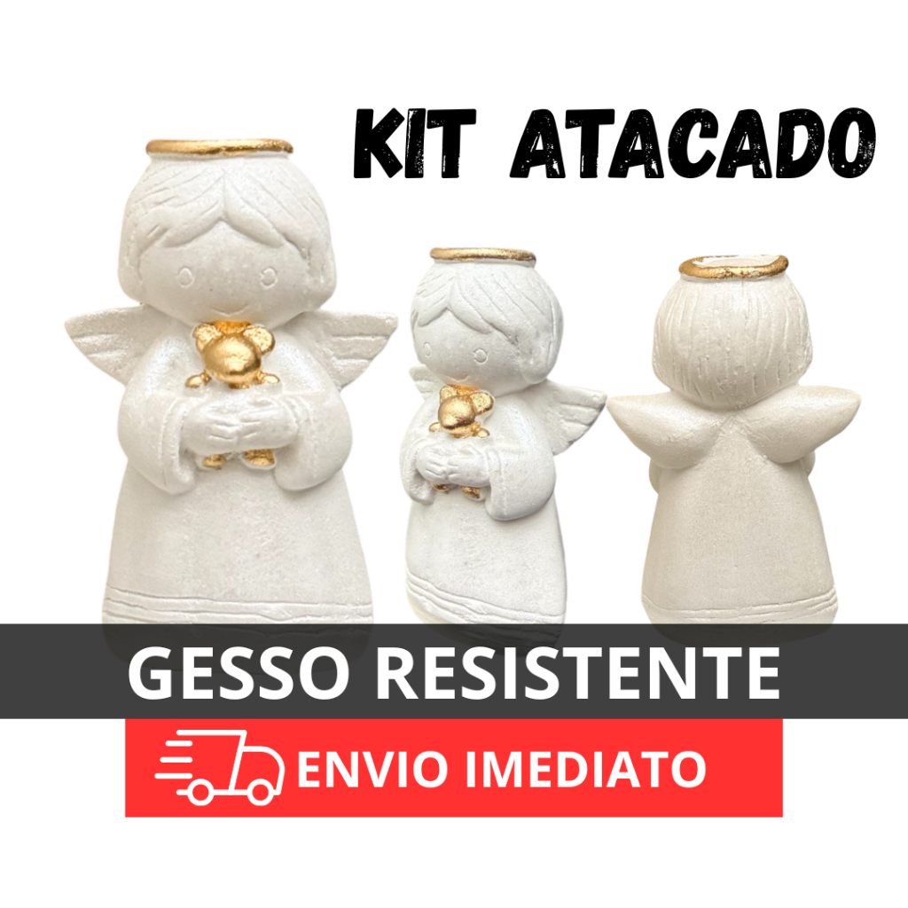 Kit Lembrancinha Mini Anjo Com Ursinho Para Batizado Decorativo 7cm Pronta Entrega em Oferta na Shopee