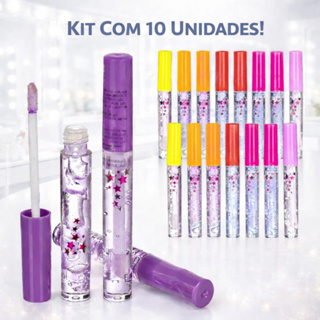 Kit C/10 Gloss Brilho Labial Bfashion Tutti Fruit Bella Femme Gloss Infantil em Oferta na Shopee