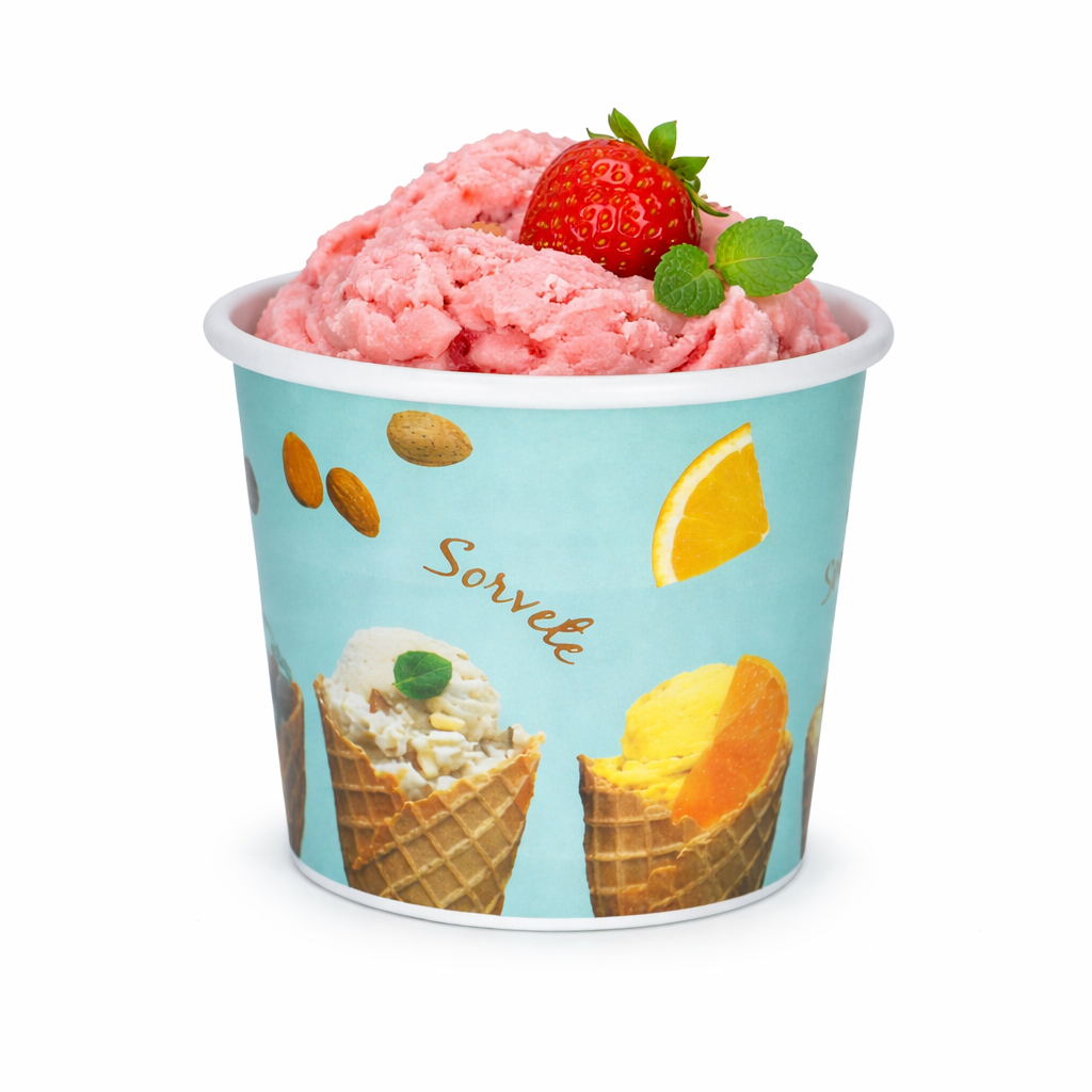Pote De Papel Sorvete Gelato 150ml C/ 50 Unidades Colorido em Oferta na Shopee