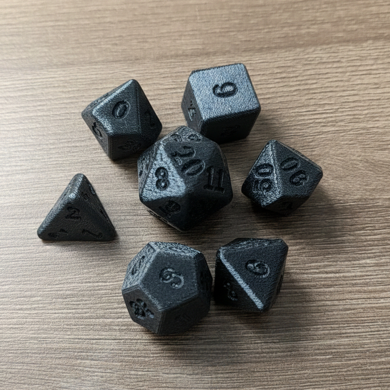 Kit Dados RPG unicolor - personalizável, jogos de tabuleiro/mesa D&D - Maciços/Ocos em Oferta na Shopee