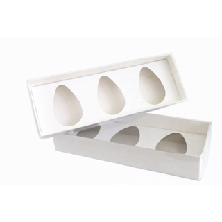 20 Caixas P/ Trio Ovo De Colher 50g Tampa Em Acetato - 17x9,5x4cm - Cx0049 em Oferta na Shopee