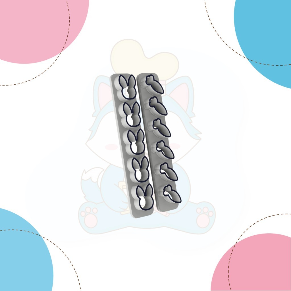 Par de Mini régua para aplique (1,5cm) Páscoa