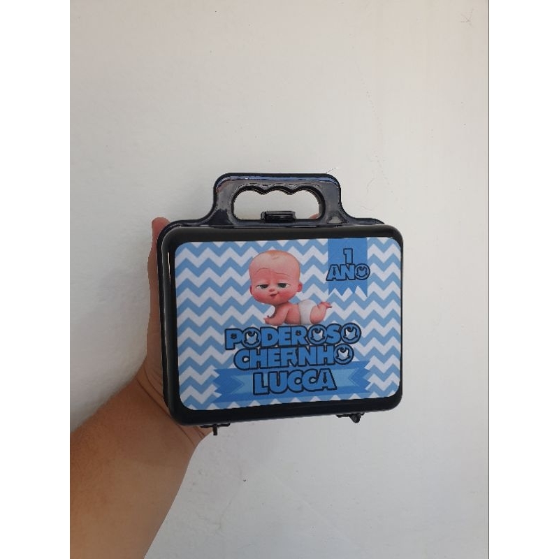 30 Maleta Plástico Personalizado - Vários Temas. em Oferta na Shopee