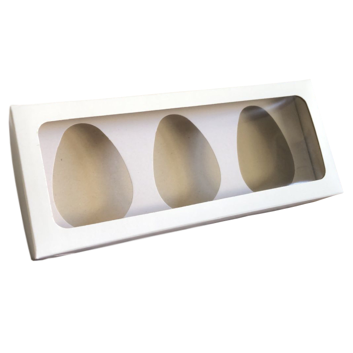 20 Caixas Trio Ovo De Colher 100g C/ Visor Pascoa -21x11x5cm - CX0048 em Oferta na Shopee