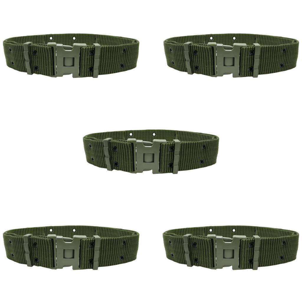 KIT 5 Cintos N.A de Serviço Conforto PREMIUM Campanha Militar Verde V.O