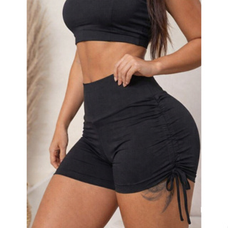 Short Feminino Casual e Fitness com Ajuste Lateral – Suplex Premium em Oferta na Shopee