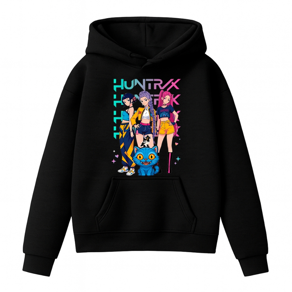 Blusa Moletom Canguru Infantil Banda Kpop Caçadoras de Demonios Agasalho Quentinho
