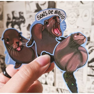 Adesivos Stickers Holográficos Leão Marinho em Oferta na Shopee